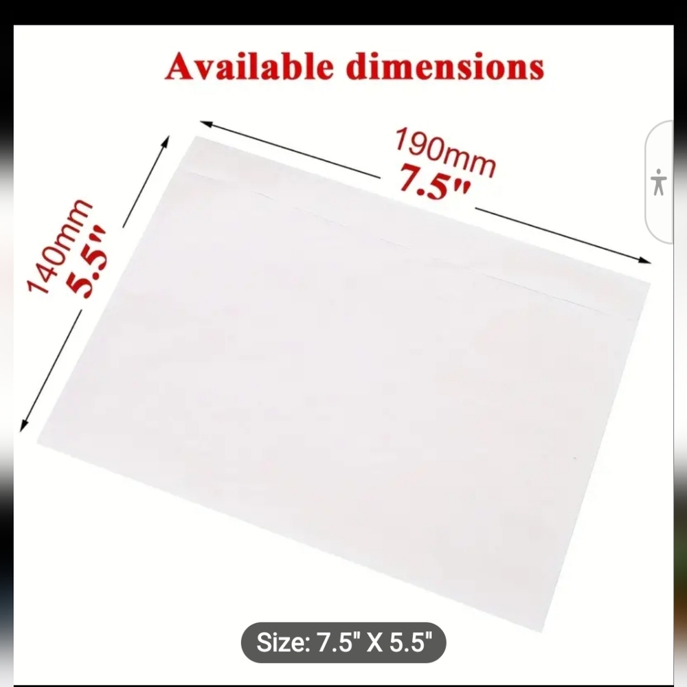 25ct. Clear Adhesive Shipping Labels/Invoice Pocket - Picture 4 of 6